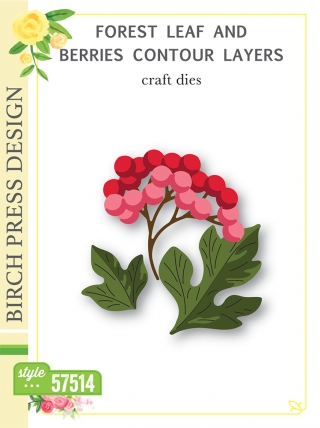 Forest Leaf and Berries Contour Layers - Craft Die