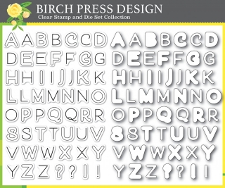Mod Alphabet - Clear Stamp and Die Set