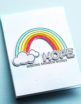 Rainbow Days Lingo Notes - Clear Stamp and Die