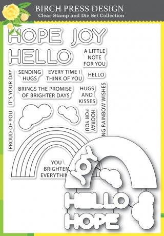Rainbow Days Lingo Notes - Clear Stamp and Die