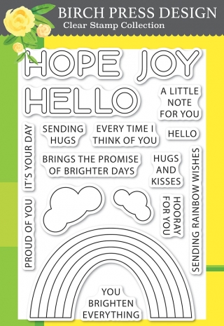 Rainbow Days Lingo Notes - Clear Stamp