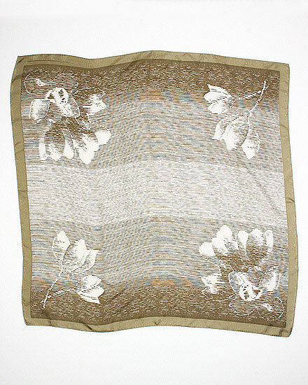 Floral Ombre Print Jacquard Silk Scarf - Topaz