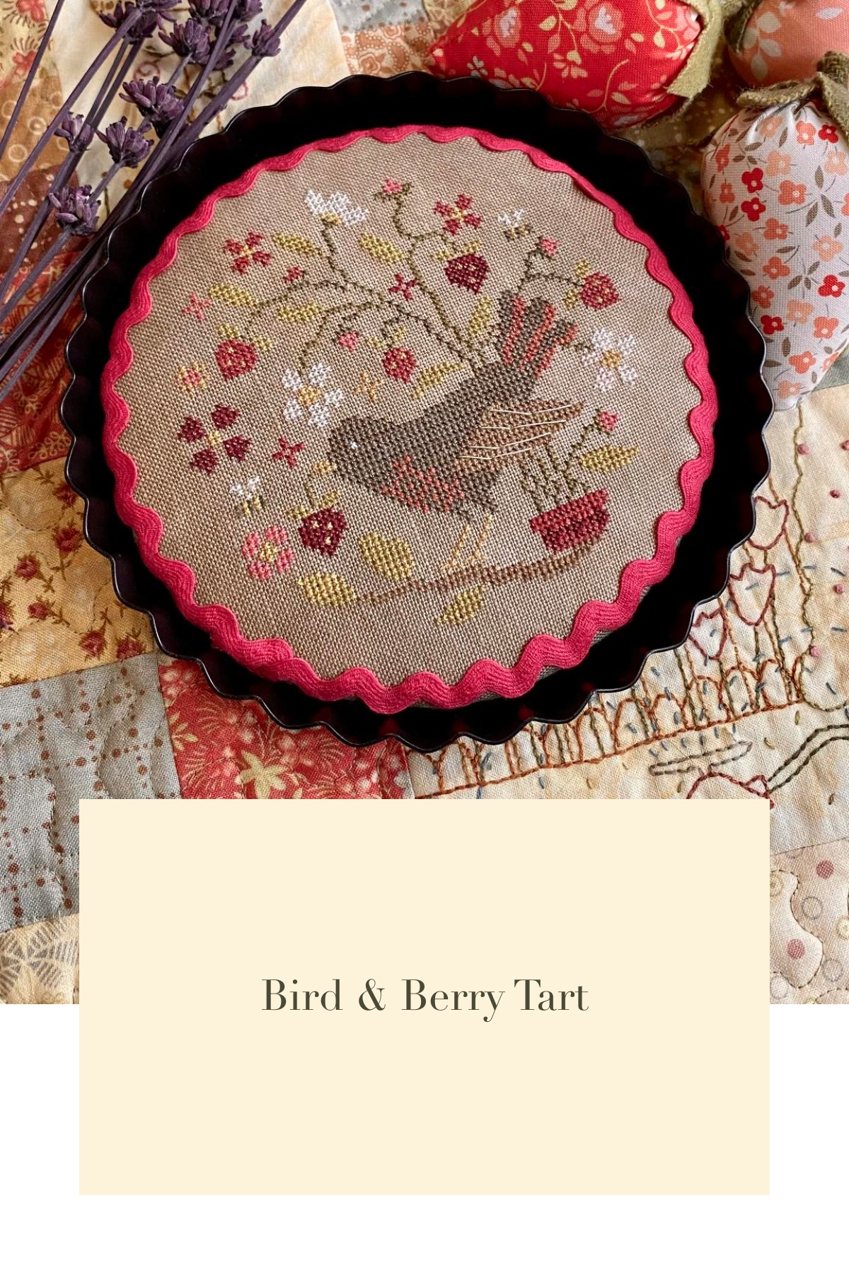 Bird & Berry Tart - Cross Stitch Pattern
