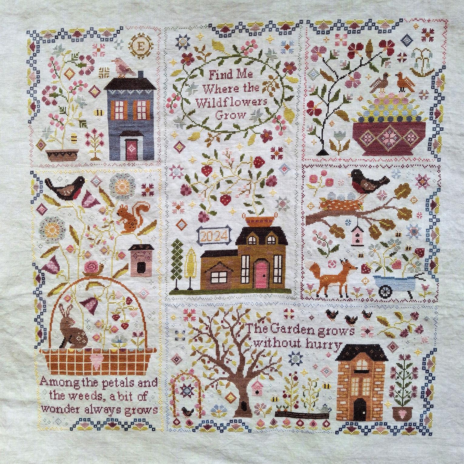BRG: #6 Grow Without Hurry - Cross Stitch Pattern, different perspective #1, zoomed in. Select this picture to zoom back out.
