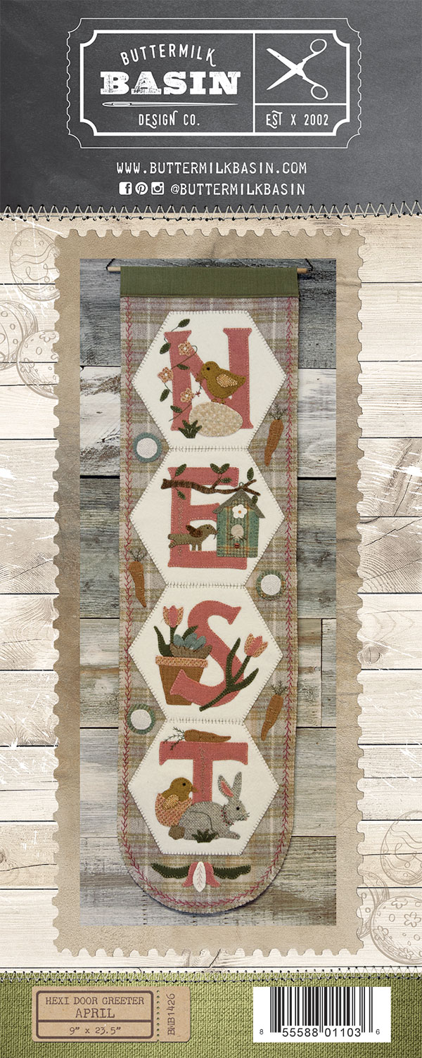 Hexi Door Greeter - April - Quilt Pattern