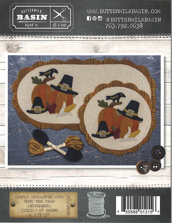 Simply Scalloped Mats/Nov - Quilt Pattern