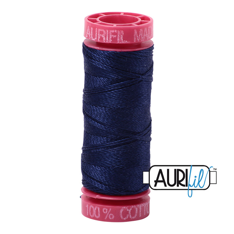 Aurifil 12wt Thread Small Spool - #2745, zoomed in. Select this picture to zoom back out.