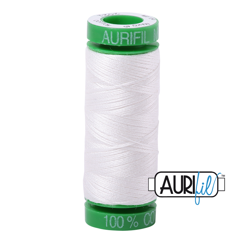 Aurifil 40wt Thread #2021 Natural White - 154 yards