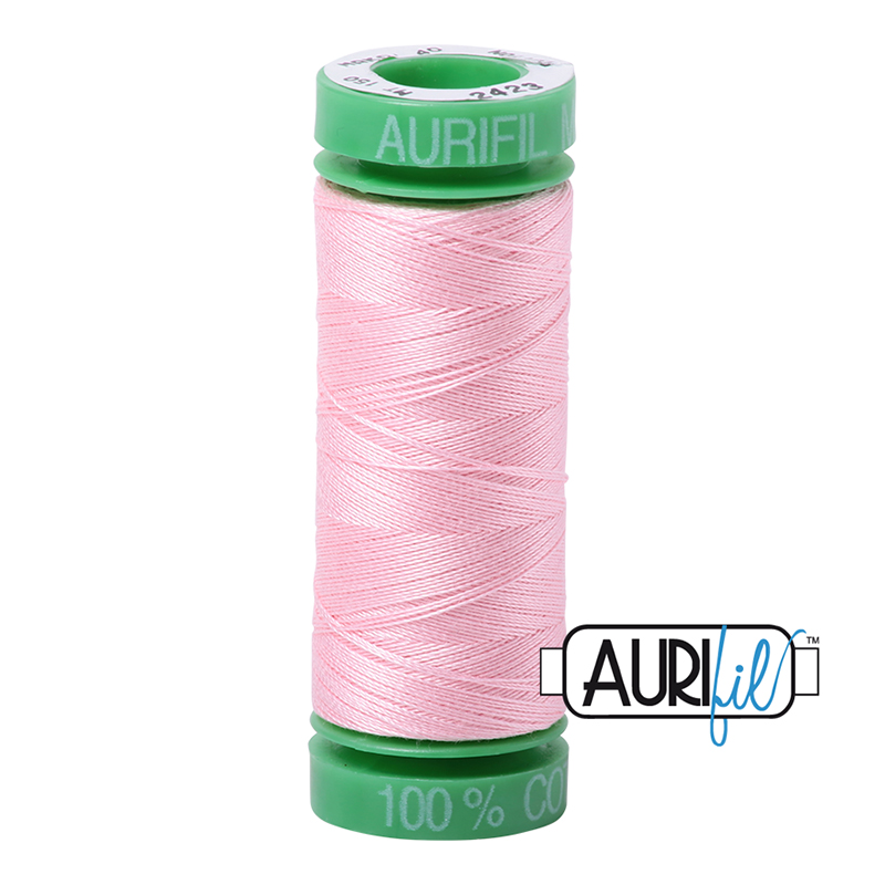 Aurifil 40wt Thread #2423 - 154 yards, zoomed in. Select this picture to zoom back out.