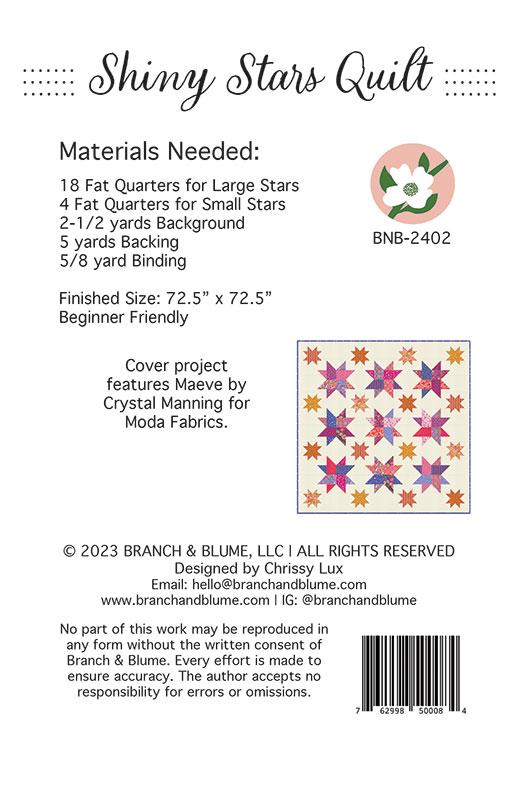 Shiny Stars Quilt - Quilt Pattern
