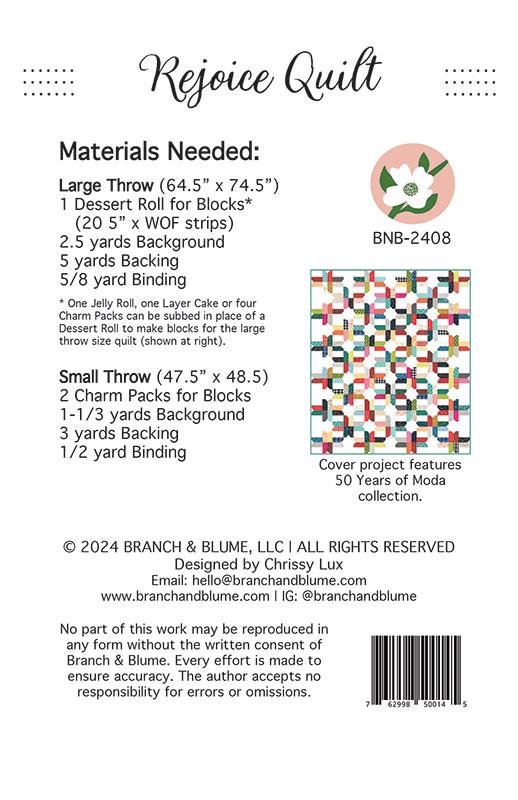 Rejoice Quilt - Quilt Pattern