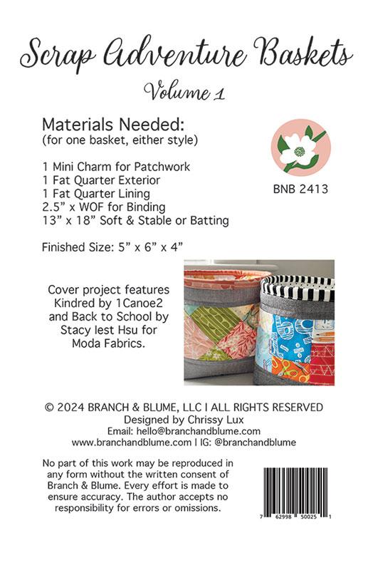 Scrap Adventure Basket Vol. 1 - Sewing Pattern