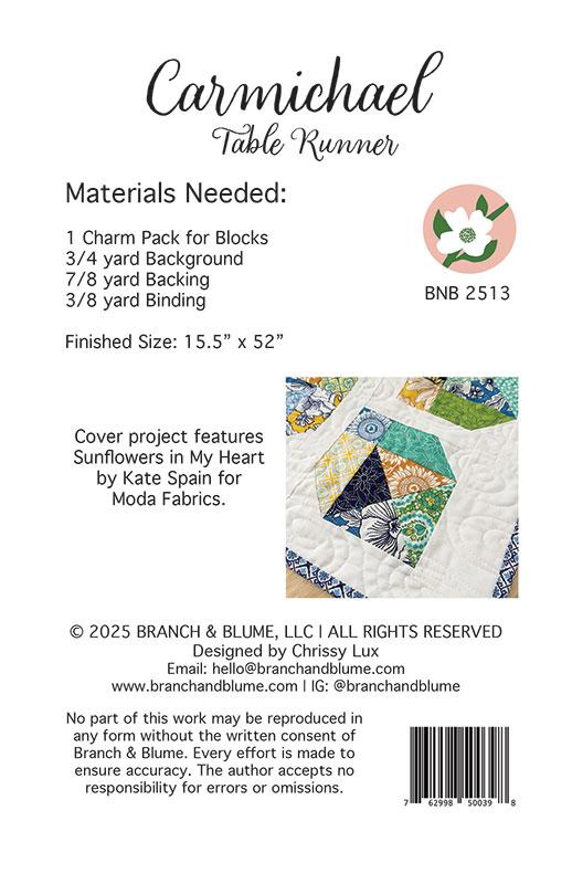 Carmichael Table Runner - Sewing Pattern