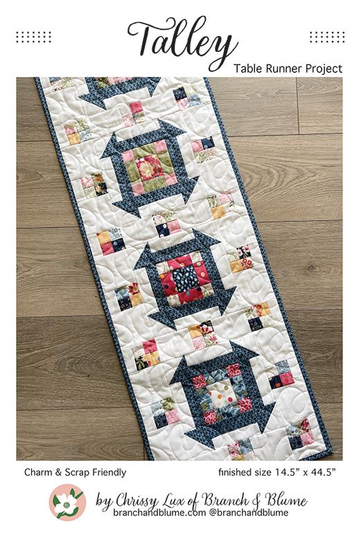 Talley Table Runner - Quilt Pattern, zoomed in. Select this picture to zoom back out.