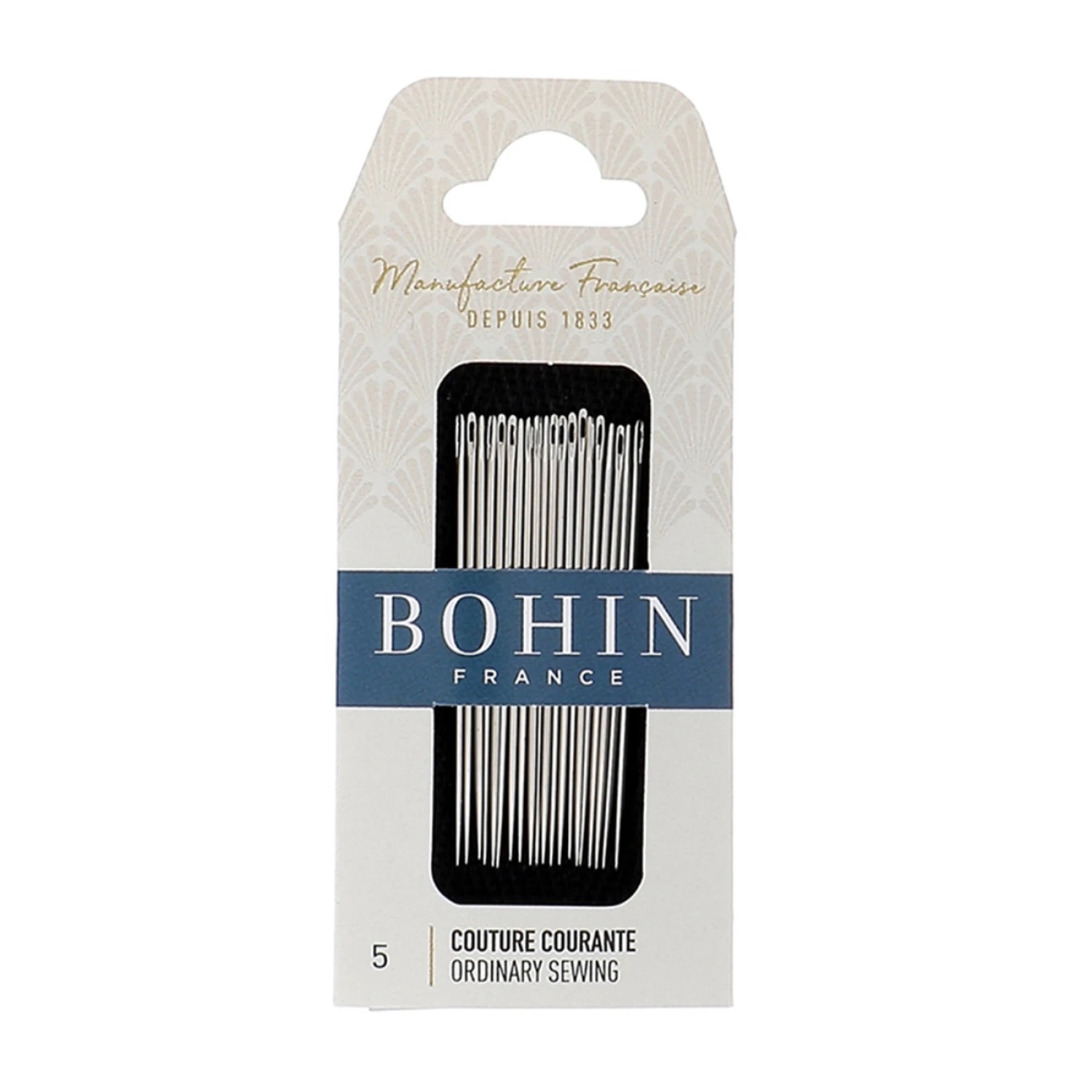 Bohin Sharp Needles Size 5, zoomed in. Select this picture to zoom back out.
