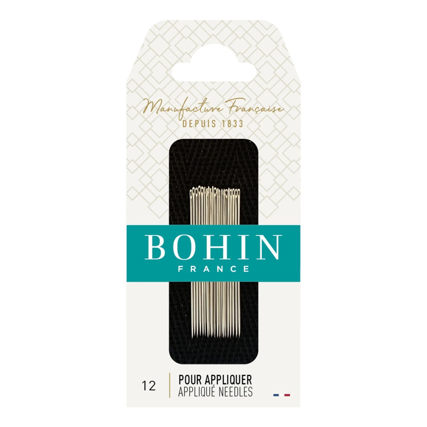 Bohin Applique Needles Size 12, zoomed in. Select this picture to zoom back out.