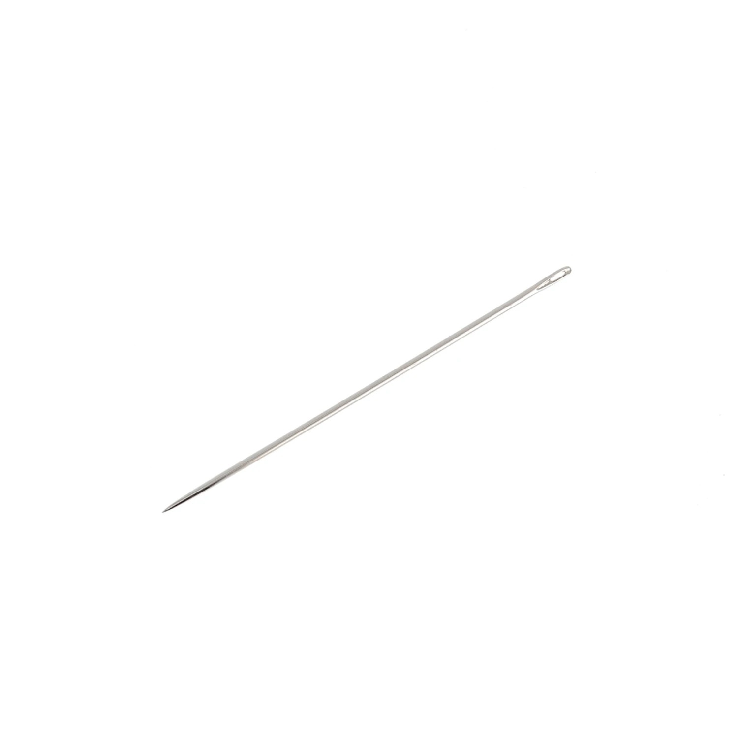 Bohin Sharp Needles Size 12, different perspective #1, zoomed in. Select this picture to zoom back out.