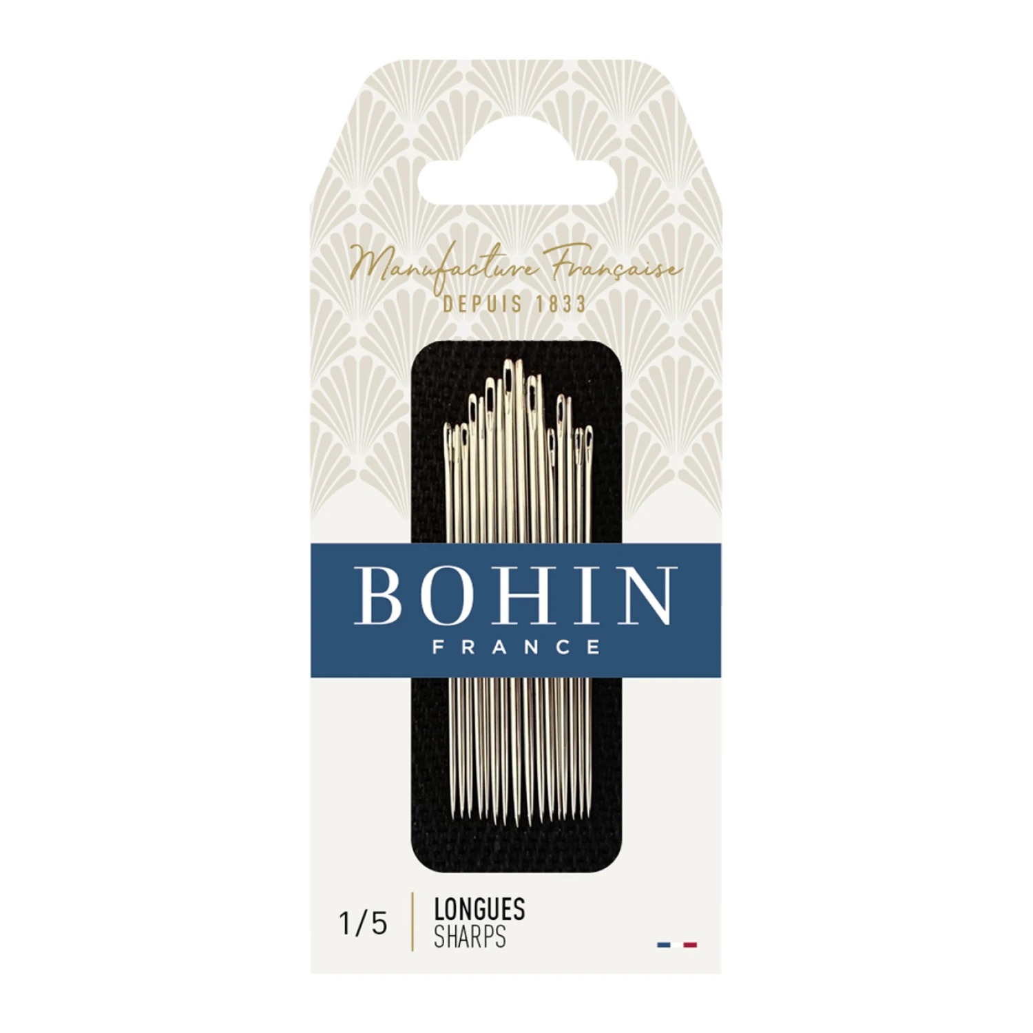 Bohin Ordinary Sewing Needles - Assorted Sizes 1/5, zoomed in. Select this picture to zoom back out.