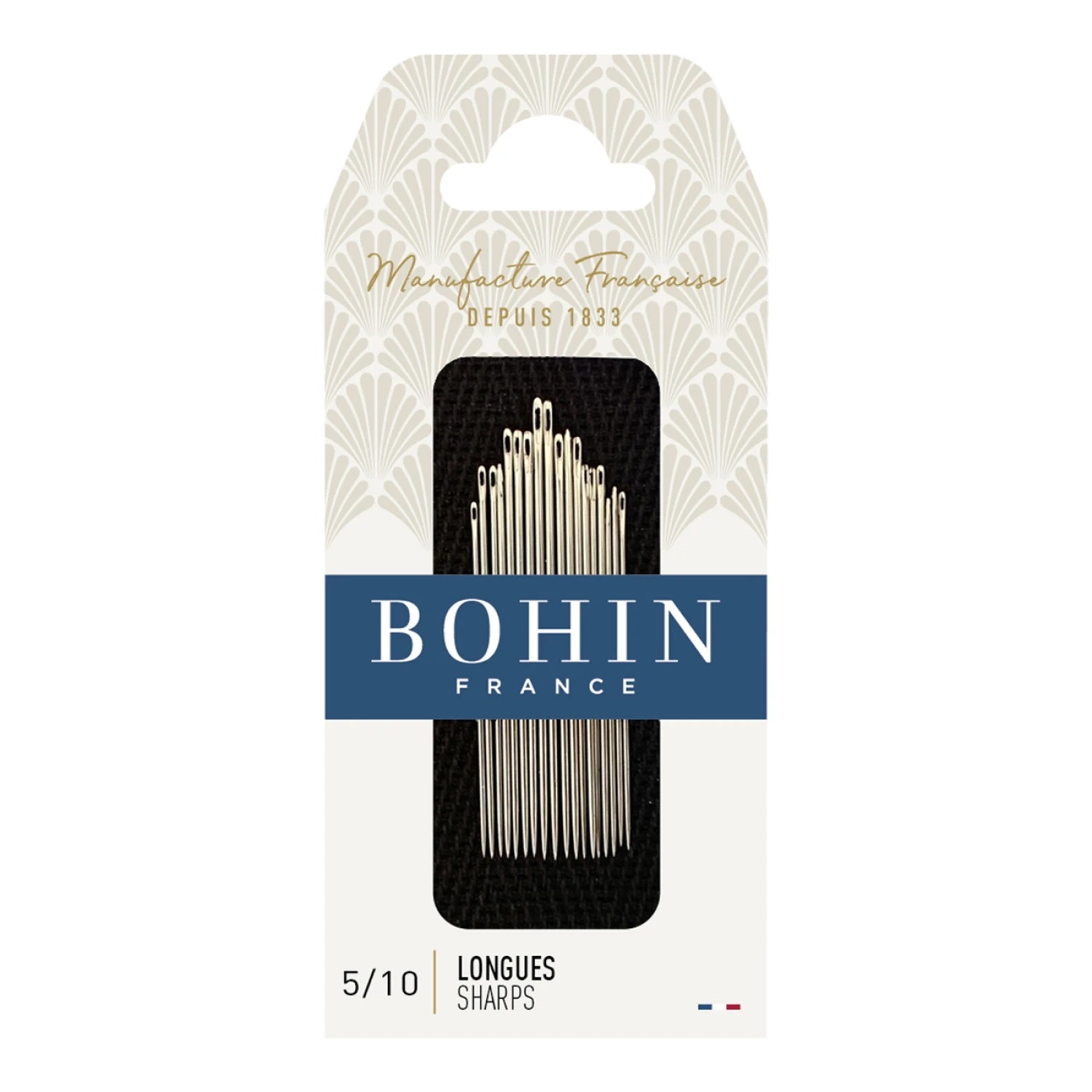 Bohin Sharps Needles - Assorted Sizes 10/5, zoomed in. Select this picture to zoom back out.