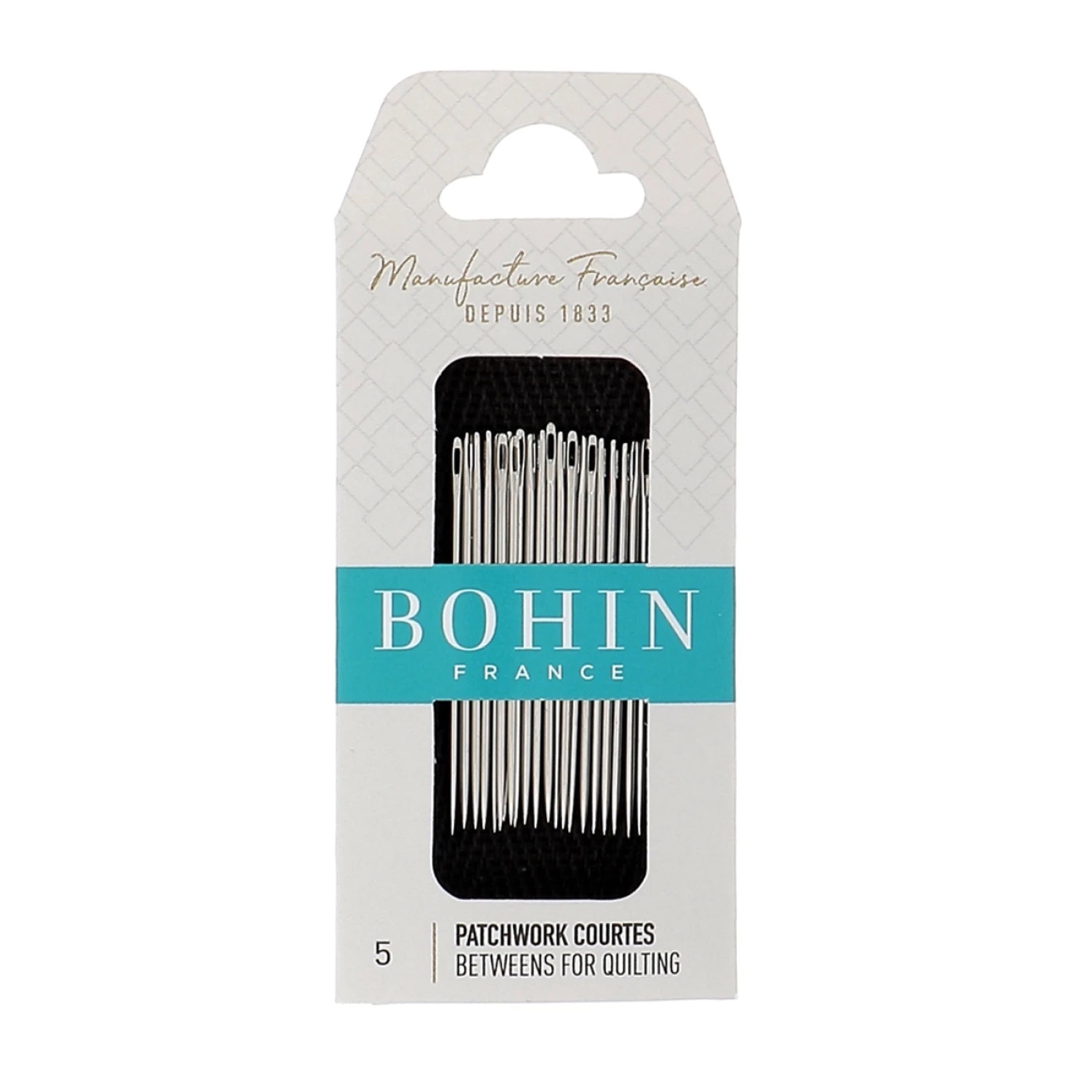 Bohin Between Needles Size 5, zoomed in. Select this picture to zoom back out.
