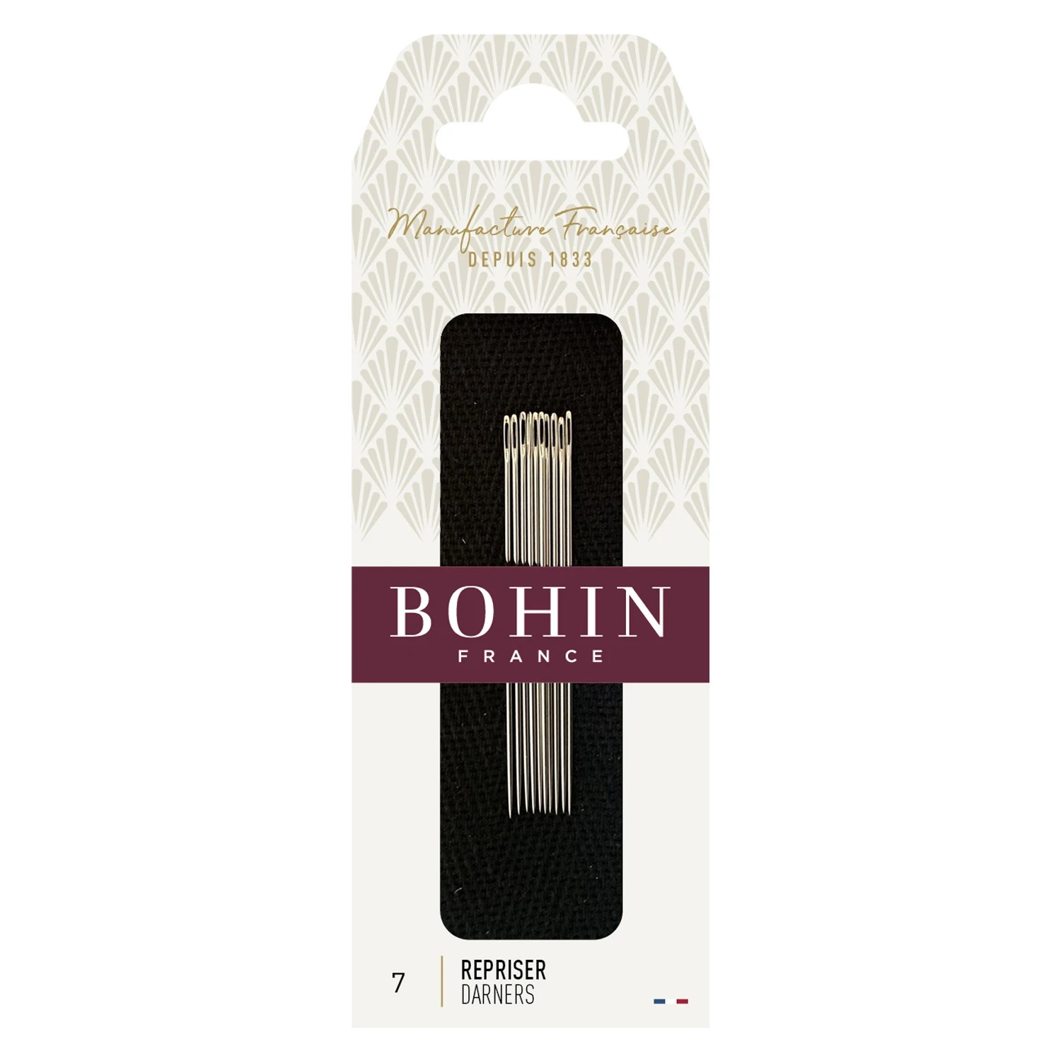 Bohin Darners Needles - Size 7, zoomed in. Select this picture to zoom back out.