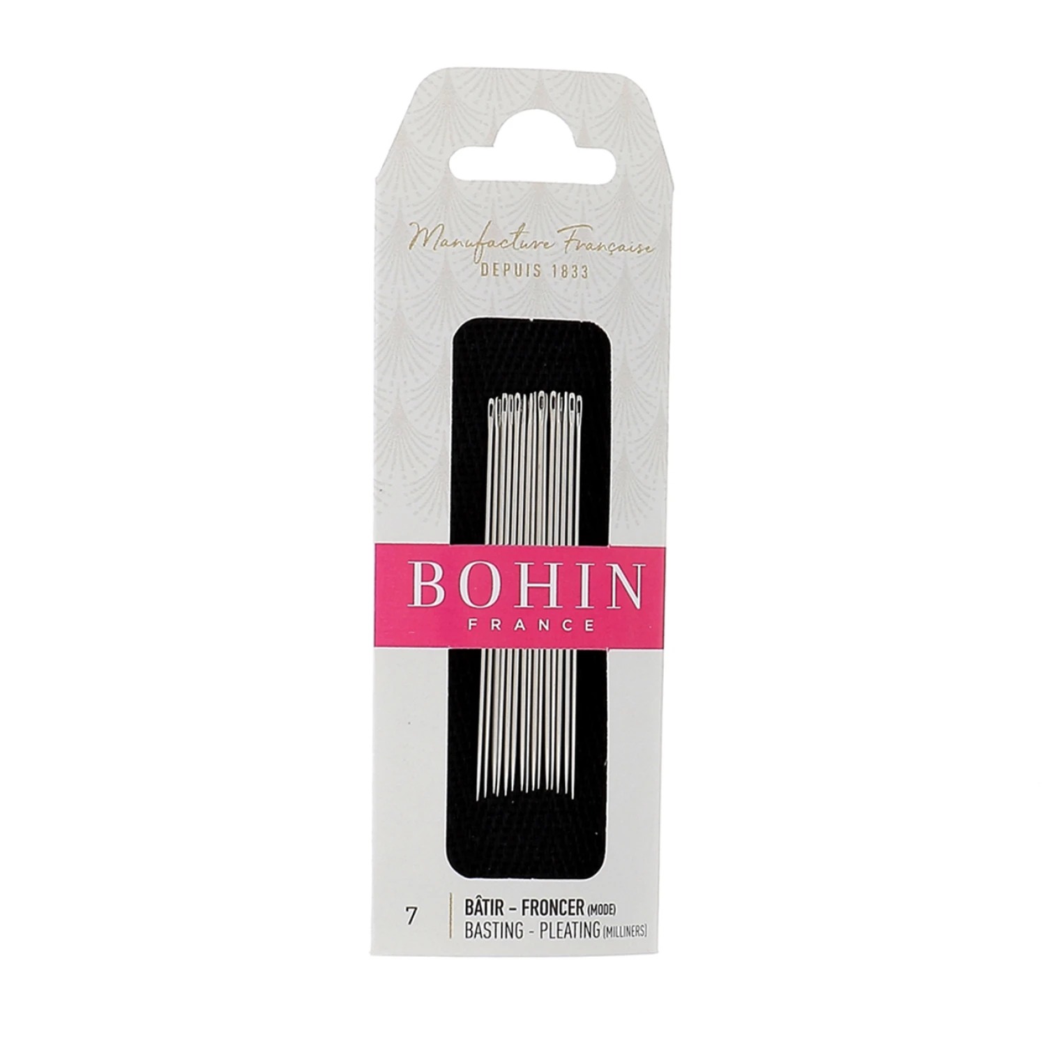 Bohin Milliners Needles - Size 7, zoomed in. Select this picture to zoom back out.