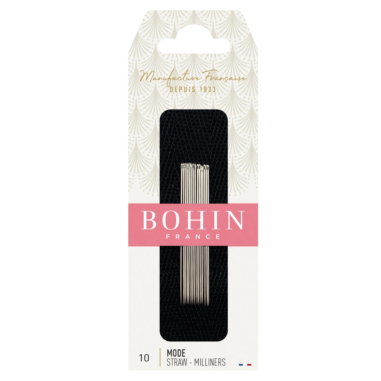 Bohin Milliners Needles - Size 10, zoomed in. Select this picture to zoom back out.