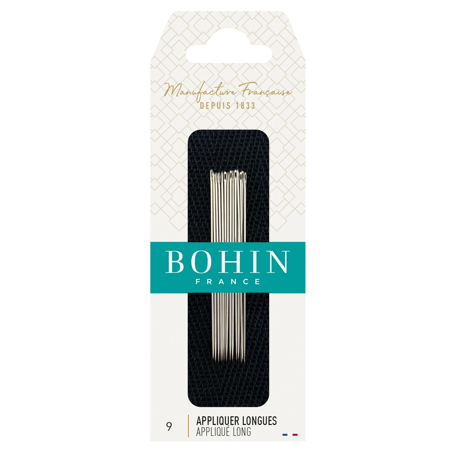 Bohin Applique Long Needles - Size 9, zoomed in. Select this picture to zoom back out.