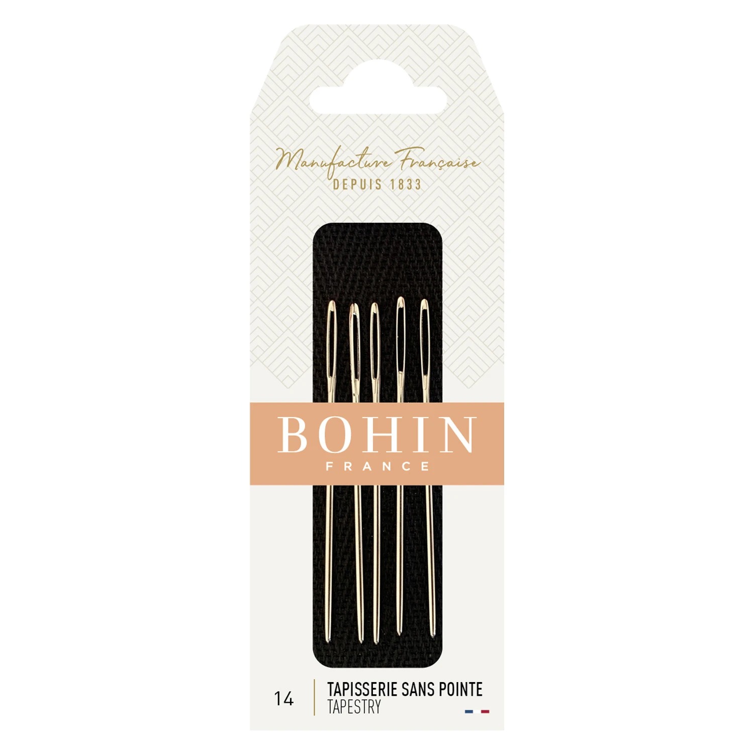 Bohin Tapestry Needles - Size 14, zoomed in. Select this picture to zoom back out.