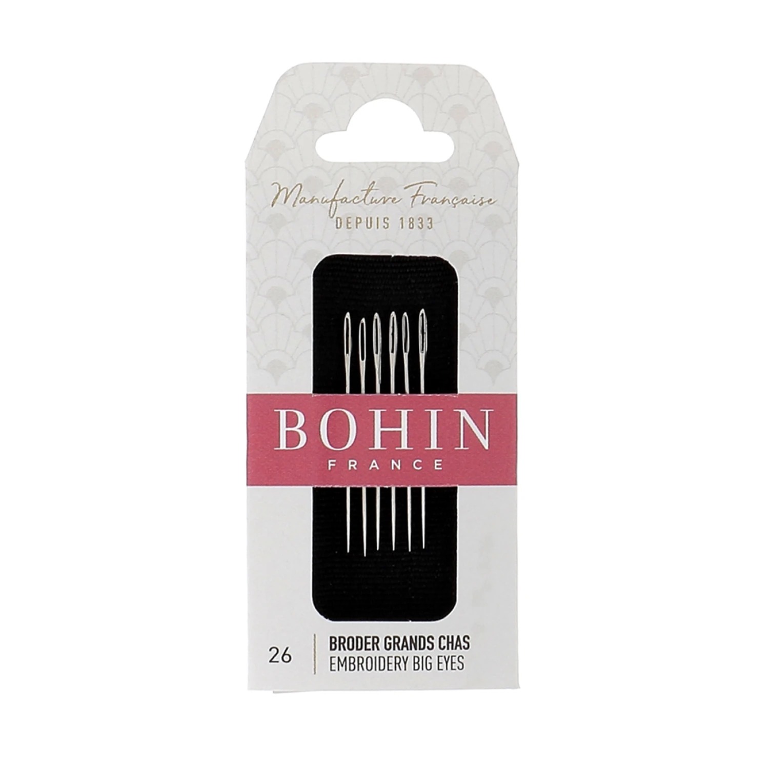 Bohin Chenille Needles - Size 26, zoomed in. Select this picture to zoom back out.