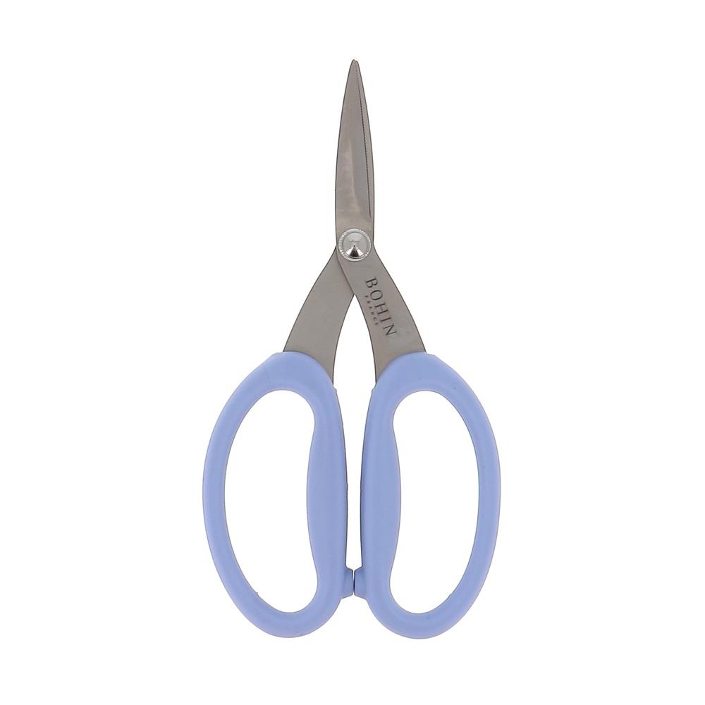 Bohin Serrated Blue Quilting Scissors 6.75"