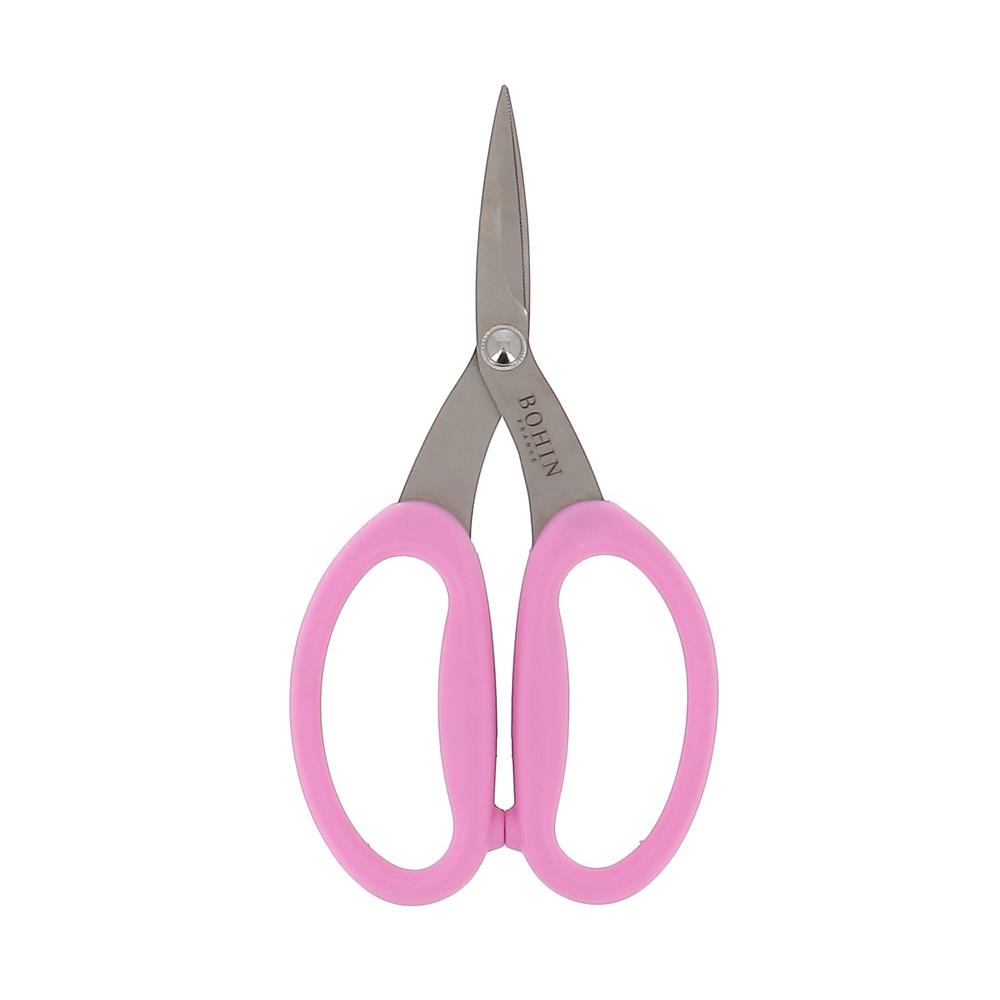 Bohin Serrated Pink Quilting Scissors 6.75"