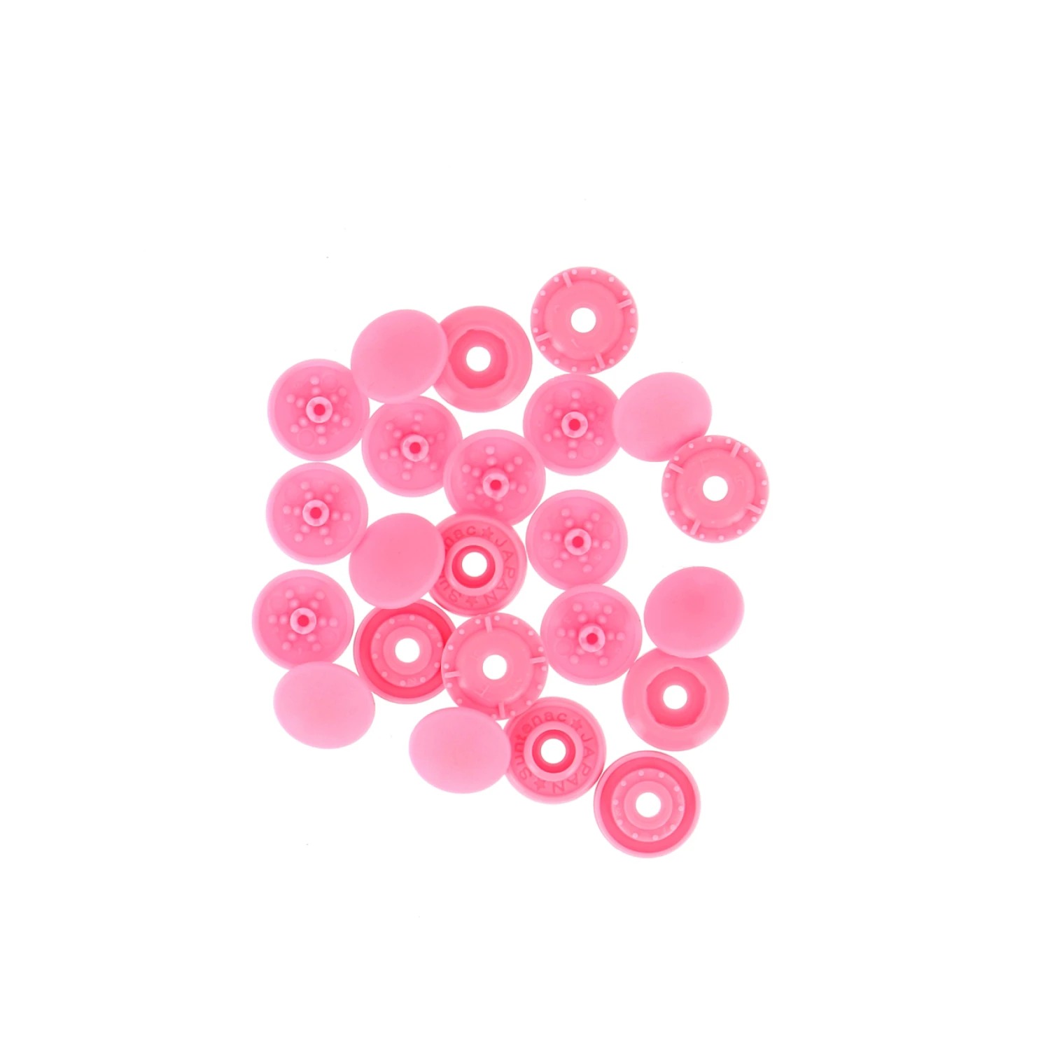 Finger Snap Buttons 9mm - Pink 8 ct. , zoomed in. Select this picture to zoom back out.