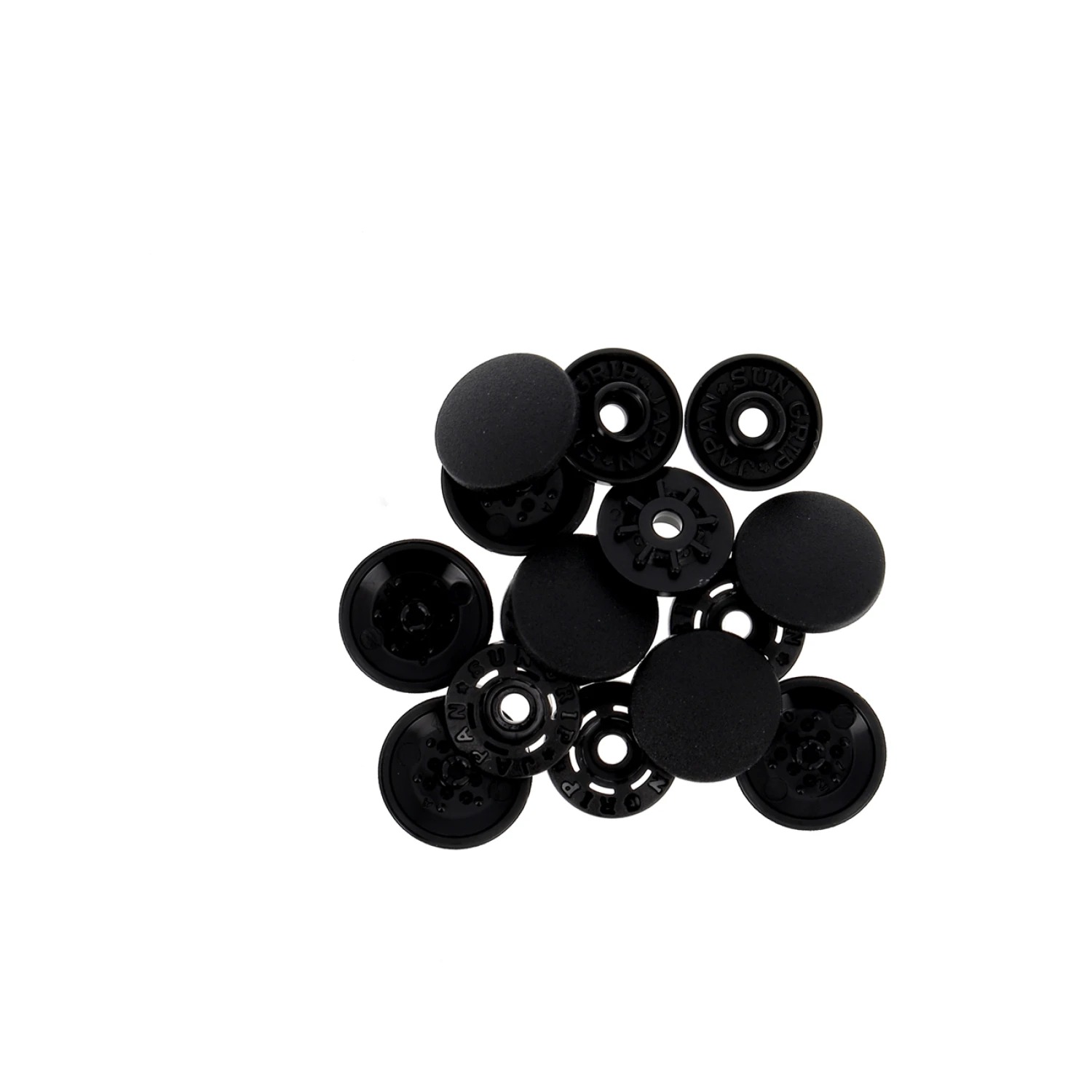 Finger Snap Buttons 13mm - Black 8 ct. , zoomed in. Select this picture to zoom back out.