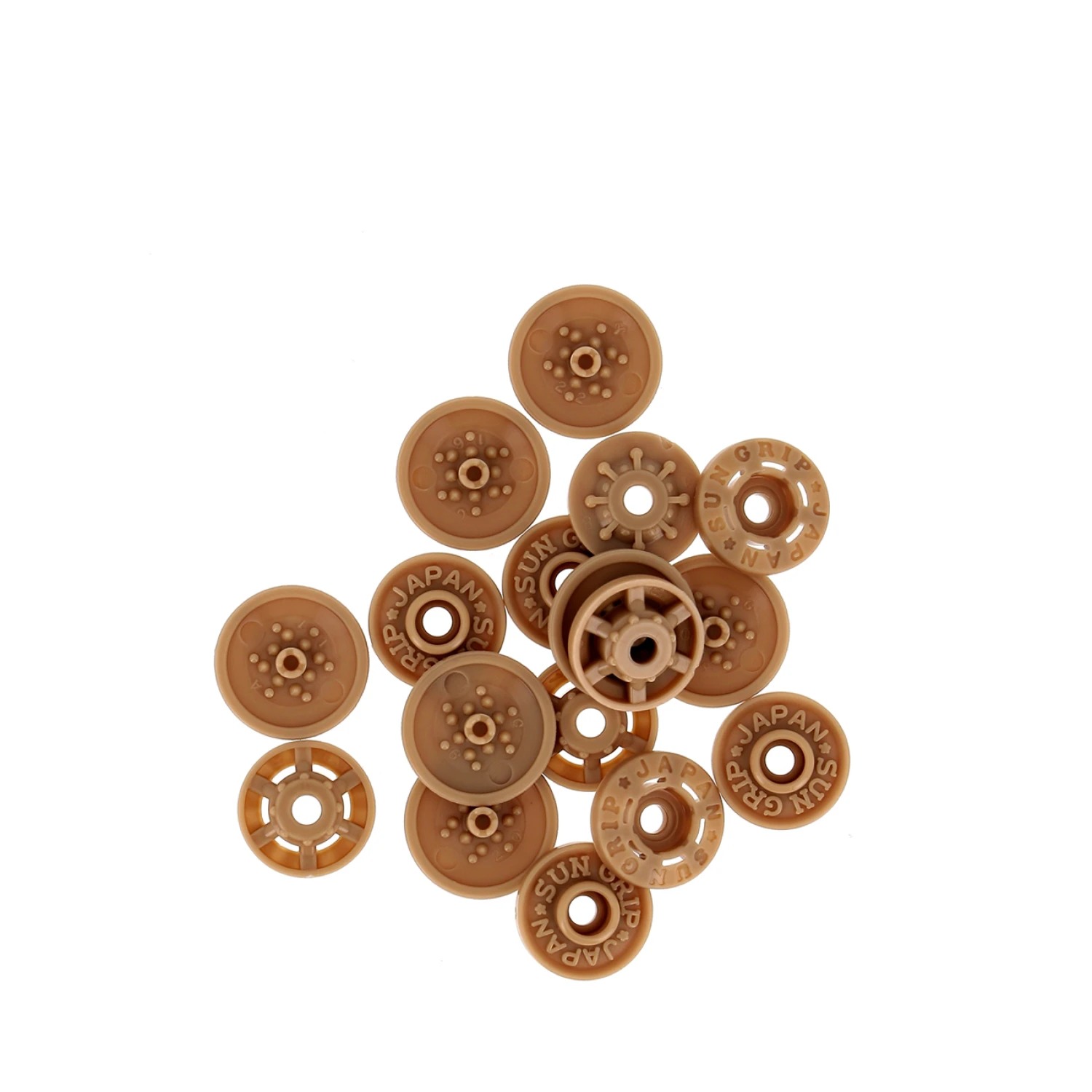 Finger Snap Buttons 13mm - Beige 8 ct. , zoomed in. Select this picture to zoom back out.