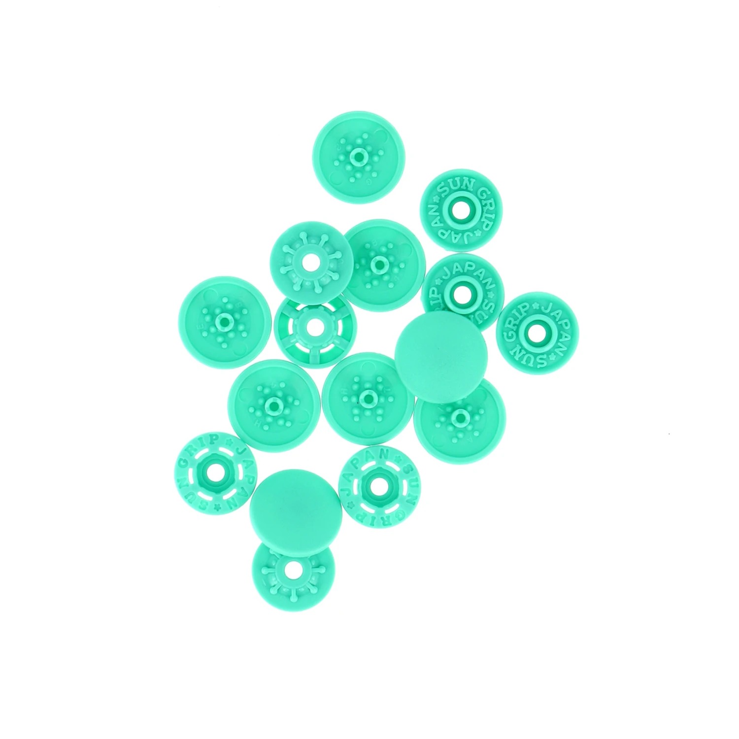 Finger Snap Buttons 13mm - Mint Green 8 ct. , zoomed in. Select this picture to zoom back out.
