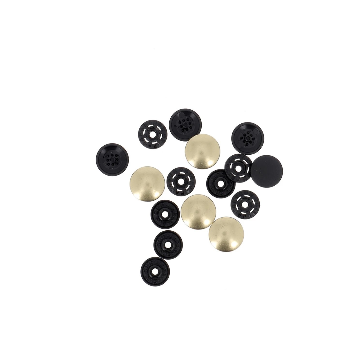 Finger Snap Buttons 1/2" - Gold 4 ct. , zoomed in. Select this picture to zoom back out.