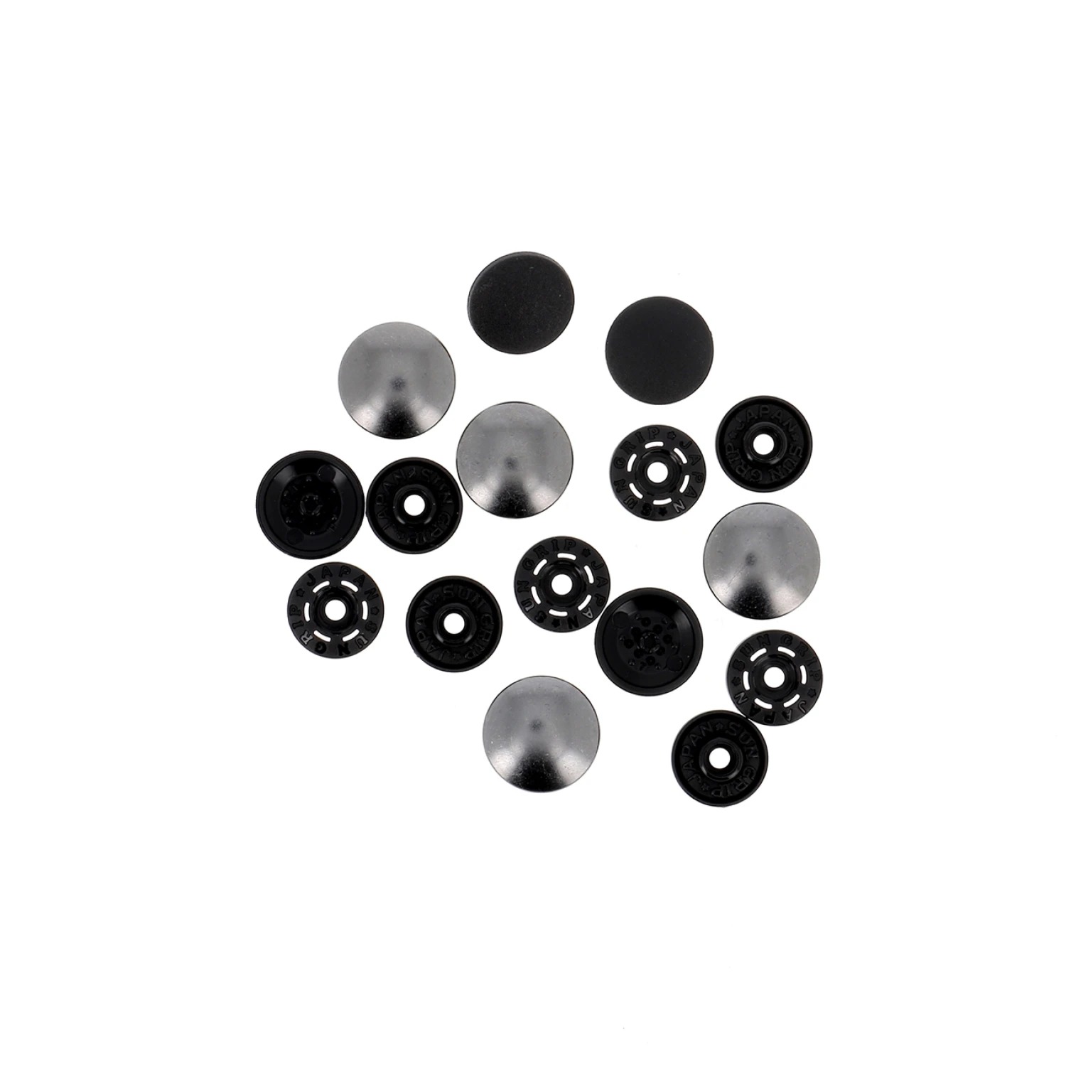 Finger Snap Buttons 1/2" - Gunmetal 4 ct. , zoomed in. Select this picture to zoom back out.