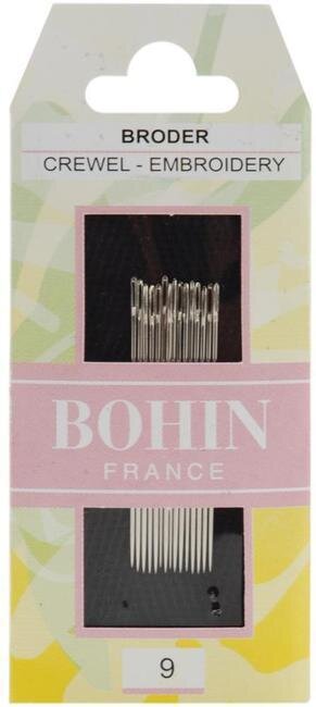 Bohin Crewel Embroidery Needles Size 9, zoomed in. Select this picture to zoom back out.