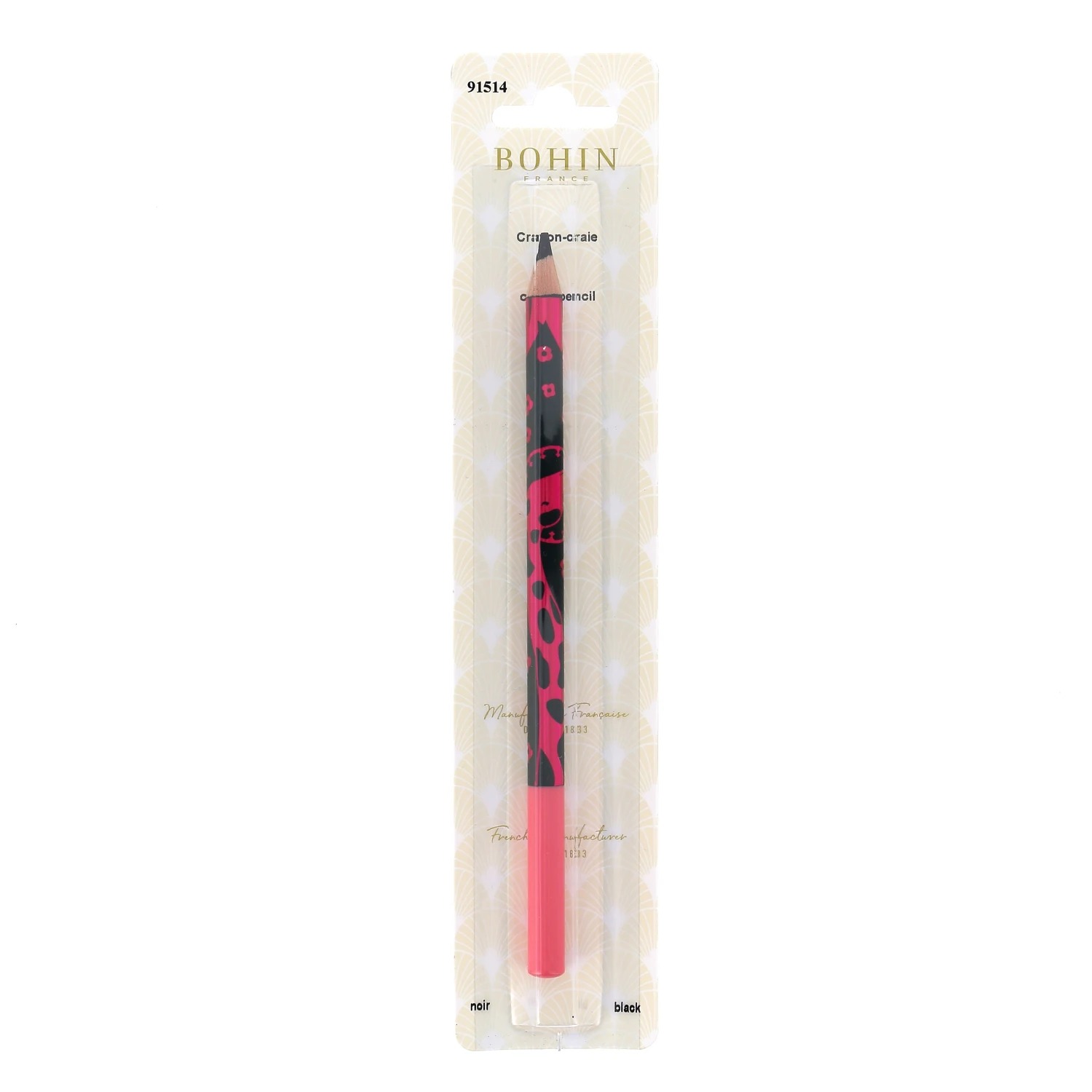 Benjamin's Journey Dressmaker's Pencil Black, zoomed in. Select this picture to zoom back out.