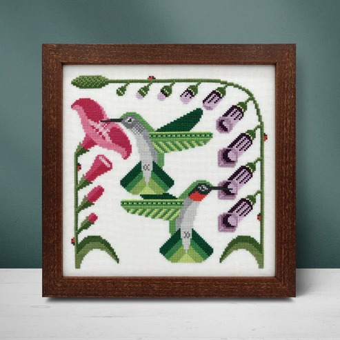Ruby-Throated Hummingbirds - Cross Stitch Pattern