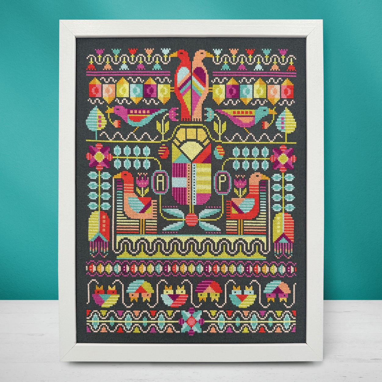 Early Birds - Cross Stitch Pattern, zoomed in. Select this picture to zoom back out.
