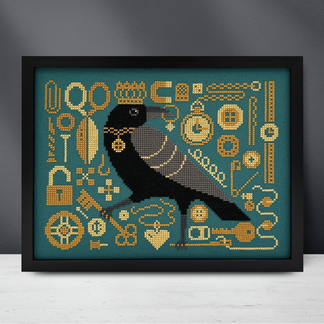 Tanner's Trinkets - Cross Stitch Pattern, zoomed in. Select this picture to zoom back out.