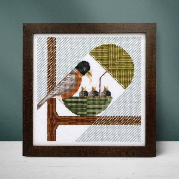 Rainy Day - Cross Stitch Pattern, zoomed in. Select this picture to zoom back out.