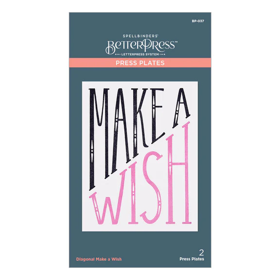 Diagonal Make a Wish - Press Plate