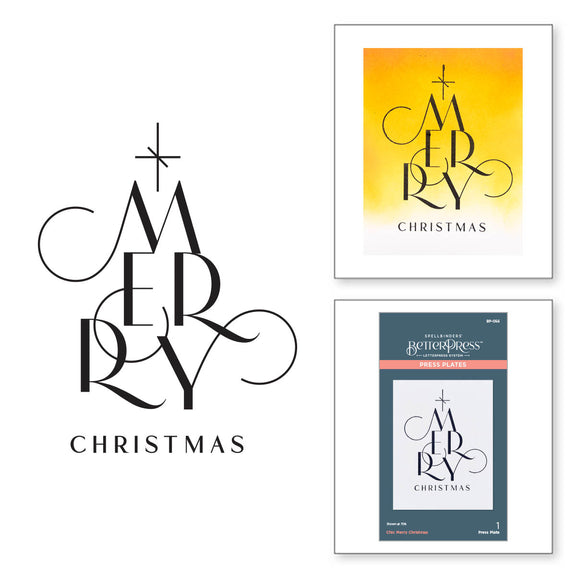 Chic Merry Christmas - Press Plate
