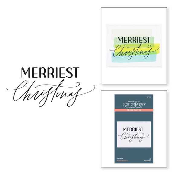 Merriest Christmas - Press Plate Die