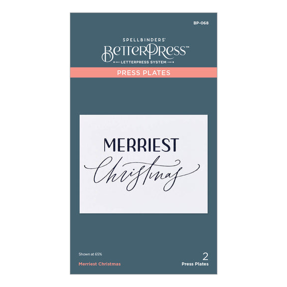Merriest Christmas - Press Plate Die