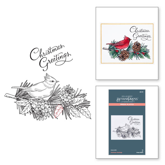 Christmas Greetings - Press Plate Die