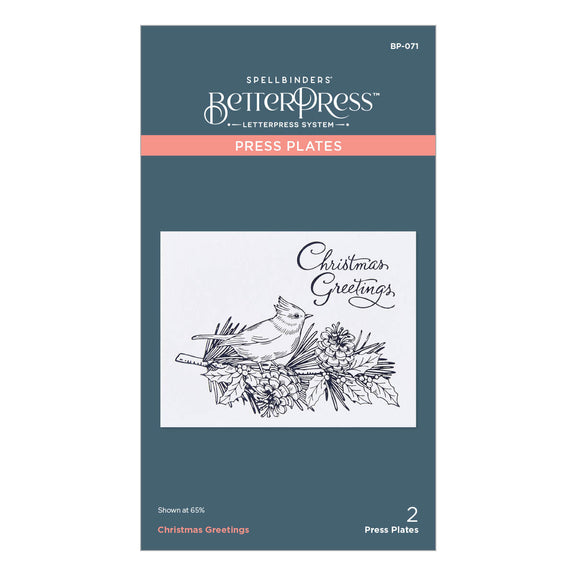 Christmas Greetings - Press Plate Die